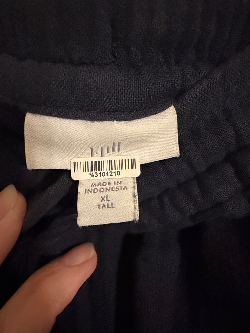 J. Jill Navy Straight-Leg Drawstring Pants - Navy - Size XL Tall - Picture 2 of 8